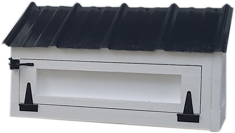 American Coop Egg hutch-black hardware-black roof