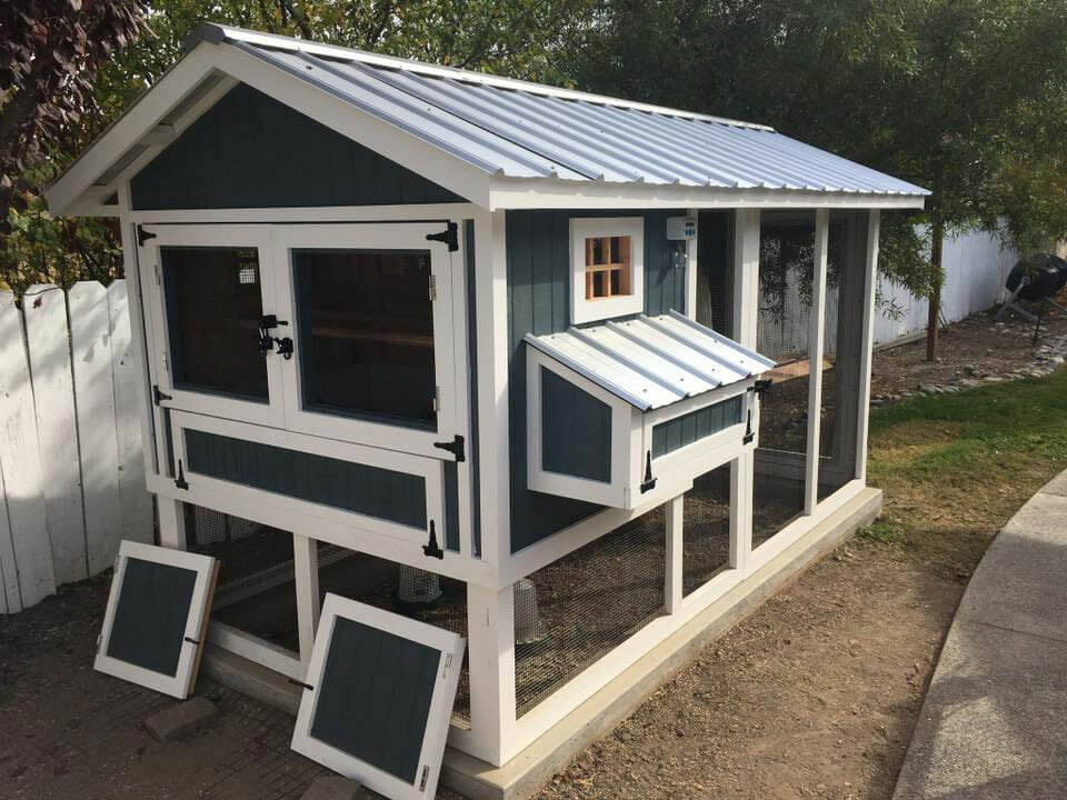 6′ x 12′ Carolina Coop with 4′ x 6′ henhouse in Central Coast California
