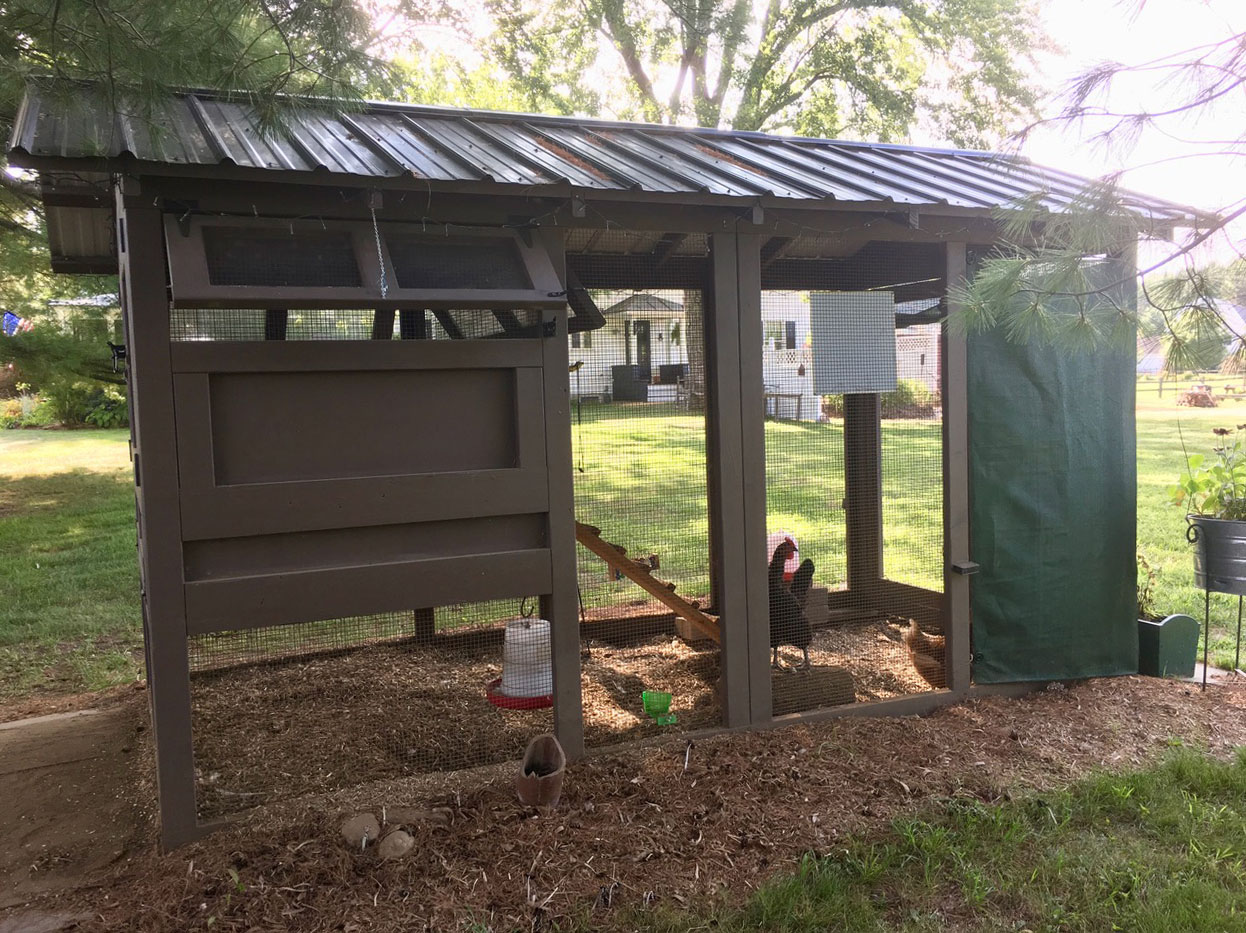6′ x 12′ American Coop in Vermont with shade cloth