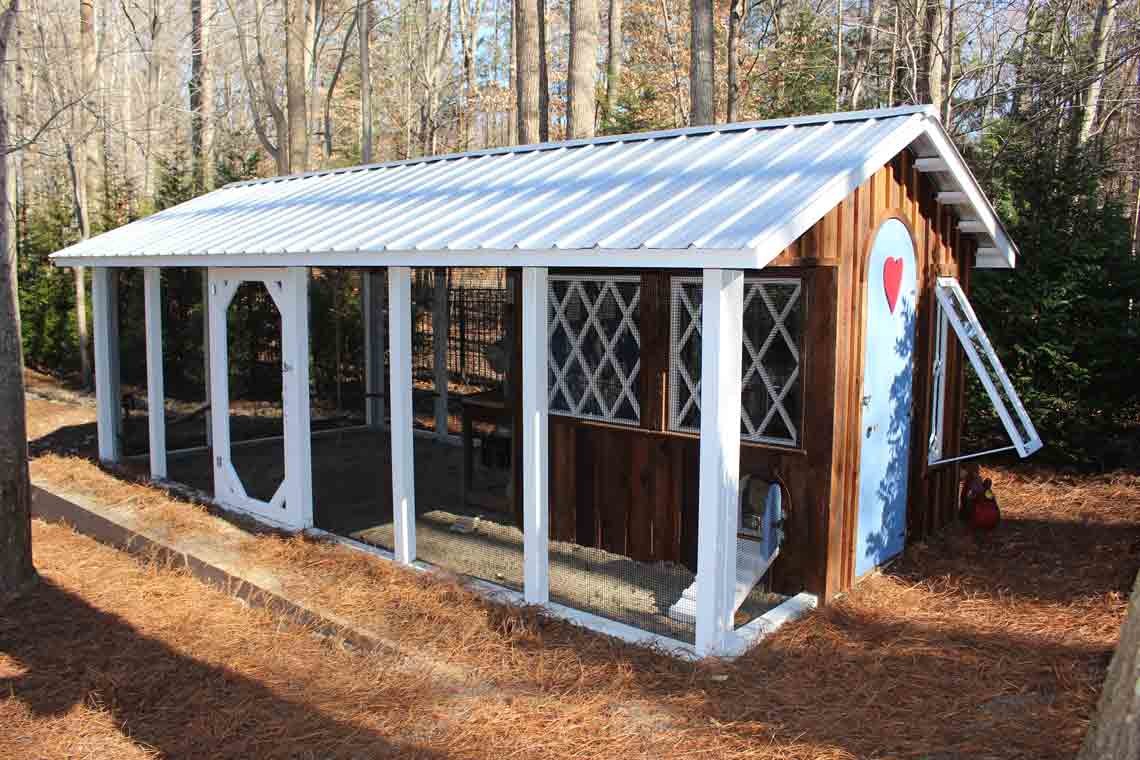 Reclaimed barn wood coop in Raleigh, NC