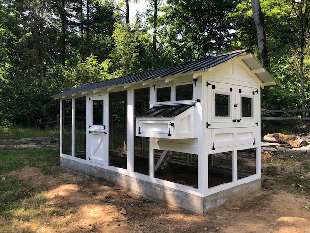 6’x18′ American Coop on cement footer