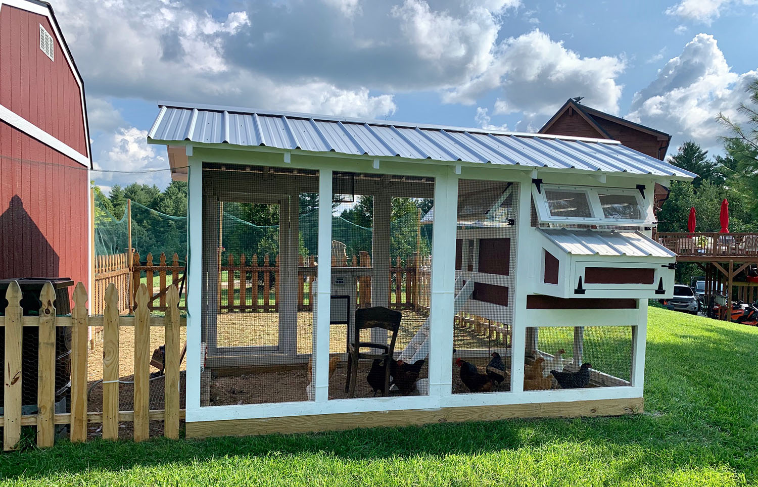 Standard 6’x12′ American Coop in West Jefferson, NC with extra egg hutch