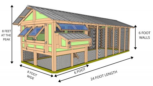 8-Foot Wide American Coop | Carolina Coops