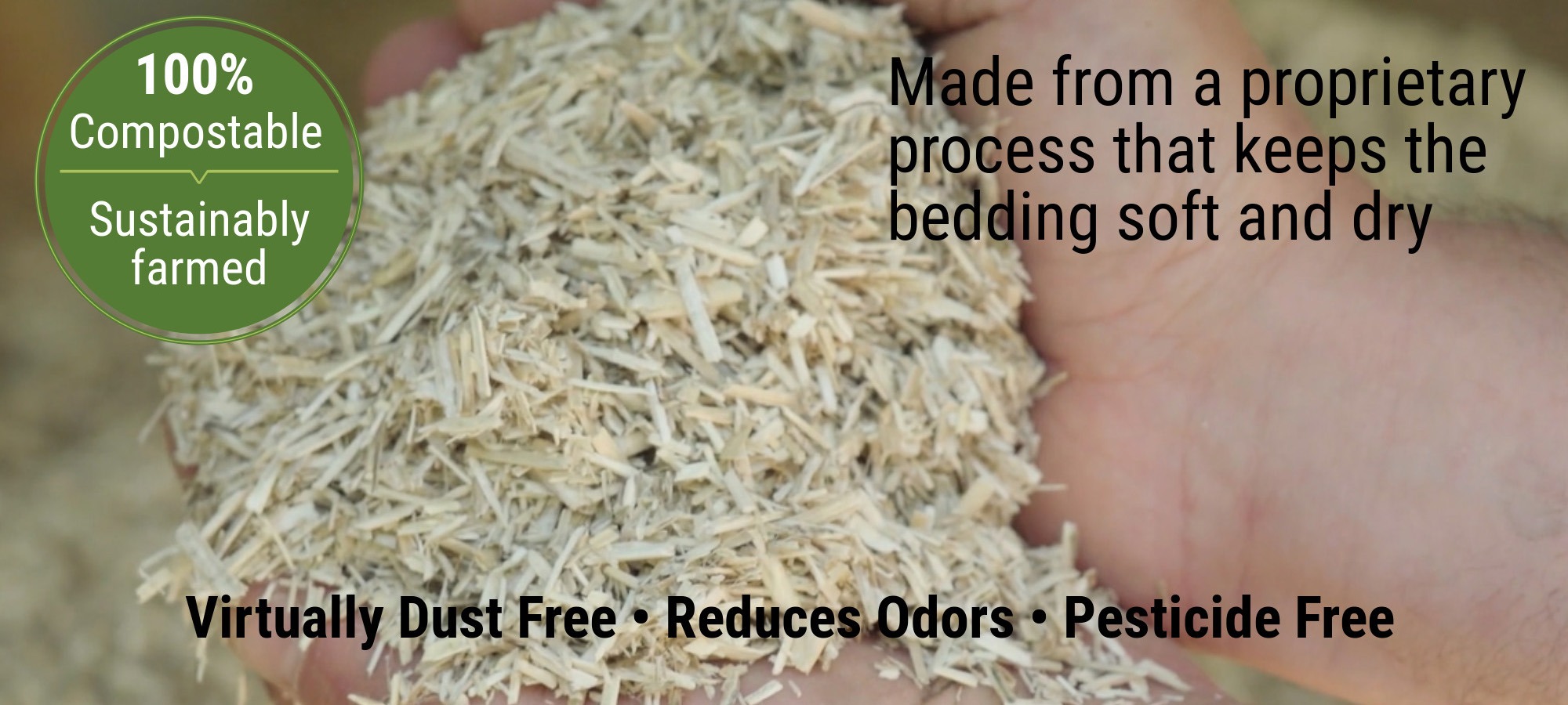 our hemp bedding is made from a proprietary process keeping it soft and dry