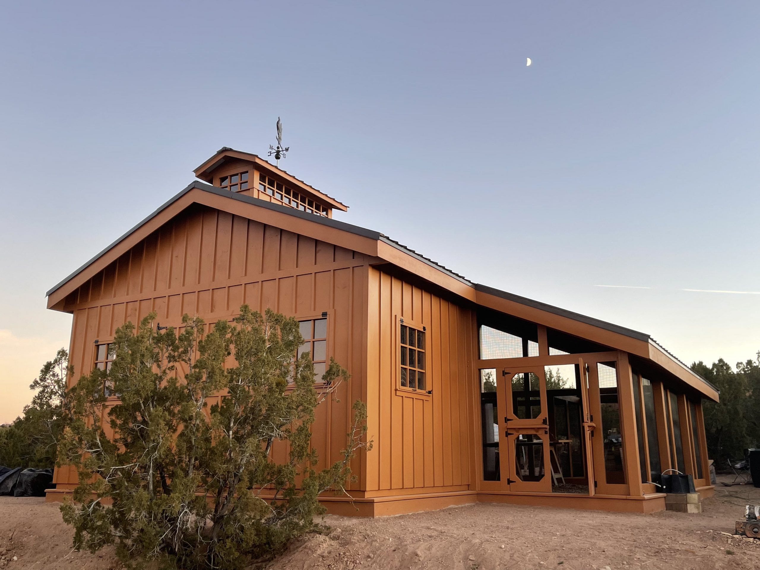 Custom Coop in Santa Fe, NM built on site with local materials