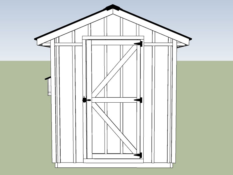 back door of shed-henhouse of homestead coop