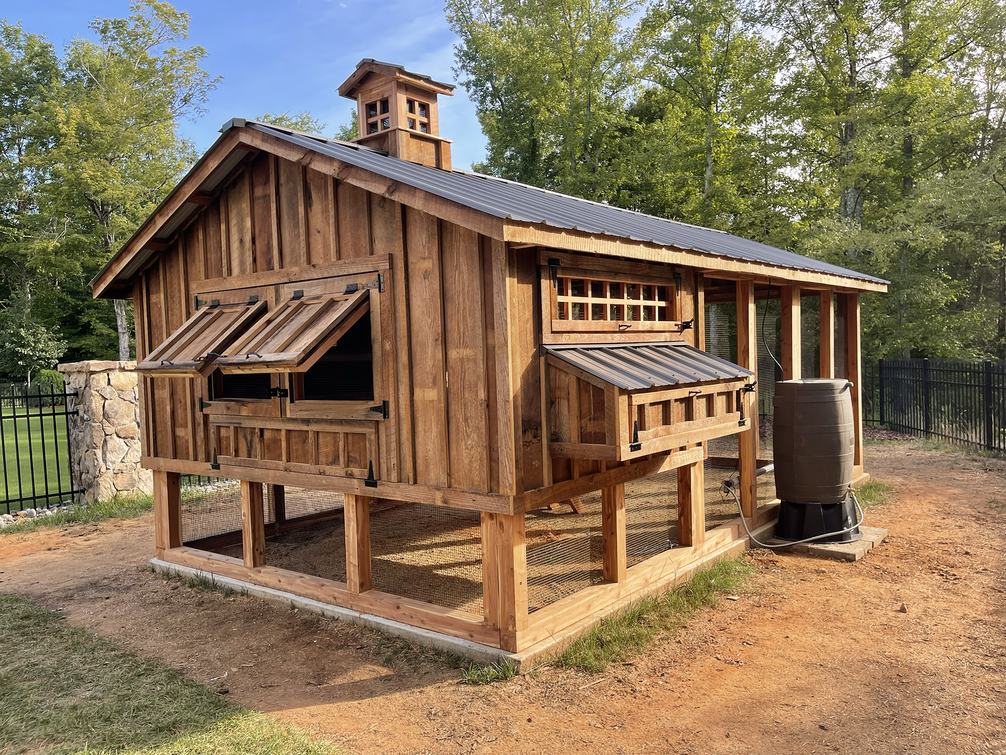10x18 Carolina Coop with reclaimed barnwood siding in High Point, NC